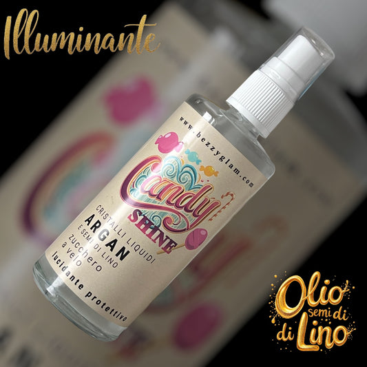 Candy Shine Olio Capillare Lussuoso | Olio di Argan & Semi di Lino | Morbidezza e Luminosità