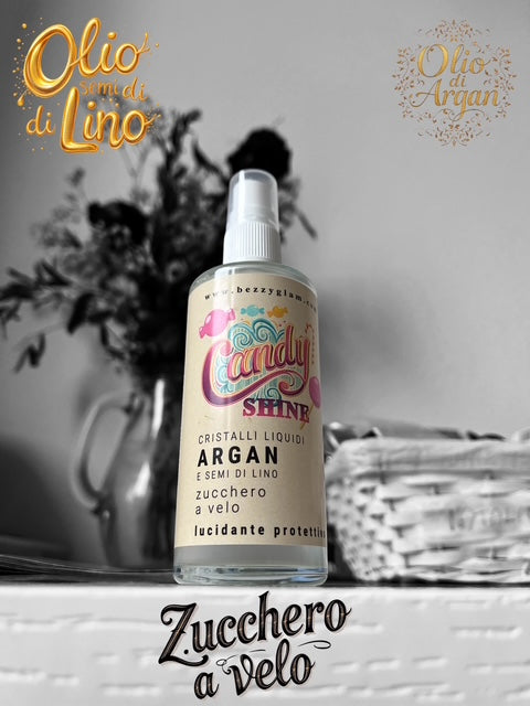 Candy Shine Olio Capillare Lussuoso | Olio di Argan & Semi di Lino | Morbidezza e Luminosità