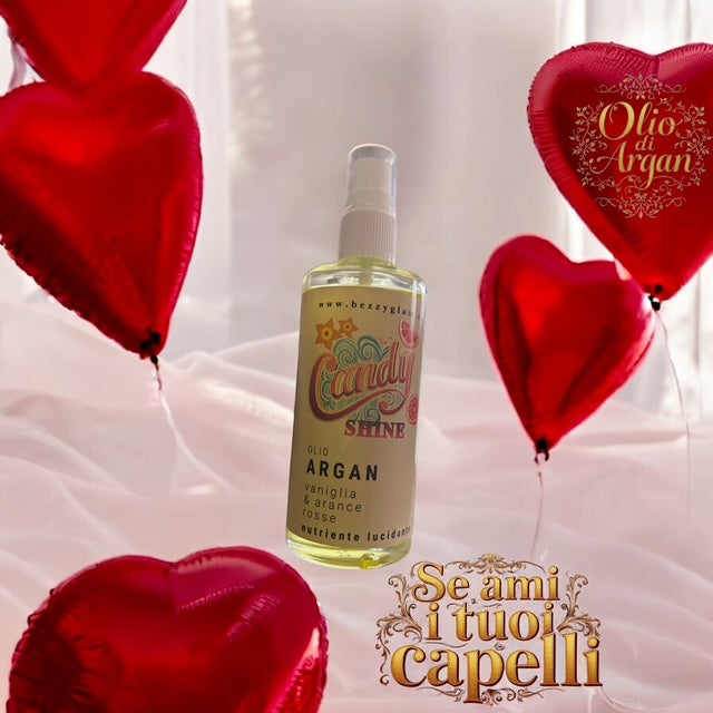 Candy Shine Olio Capillare Lussuoso | Olio di Argan & Semi di Lino | Morbidezza e Luminosità Vaniglia